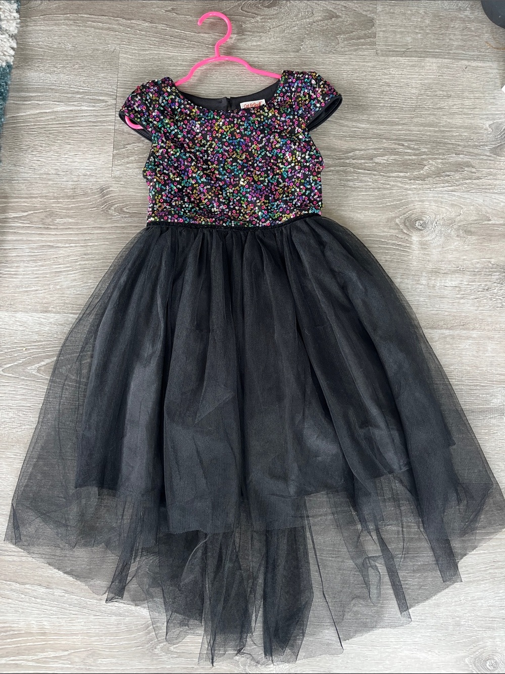 Kids Party Dress with Multicolor Sequin Bodice